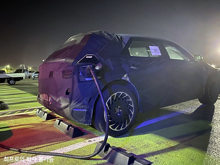 Hyundai's Ponyinspired '45' EV spotted charging