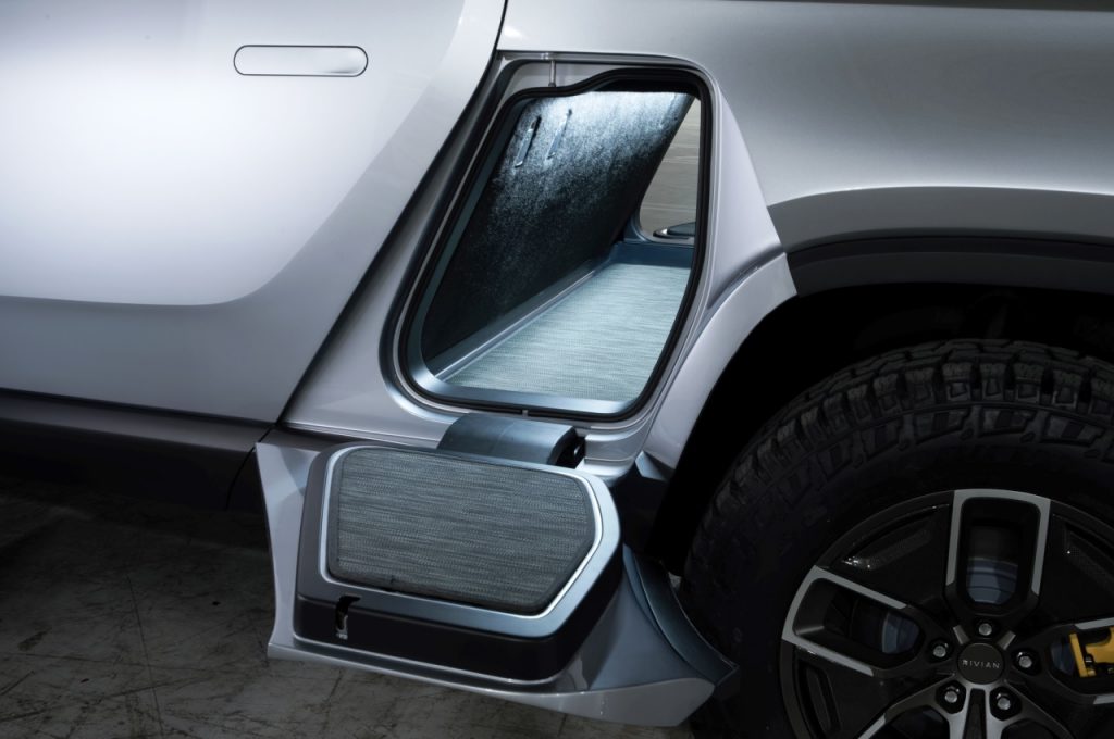 Rivian electric pickup comes with camp kitchen & induction