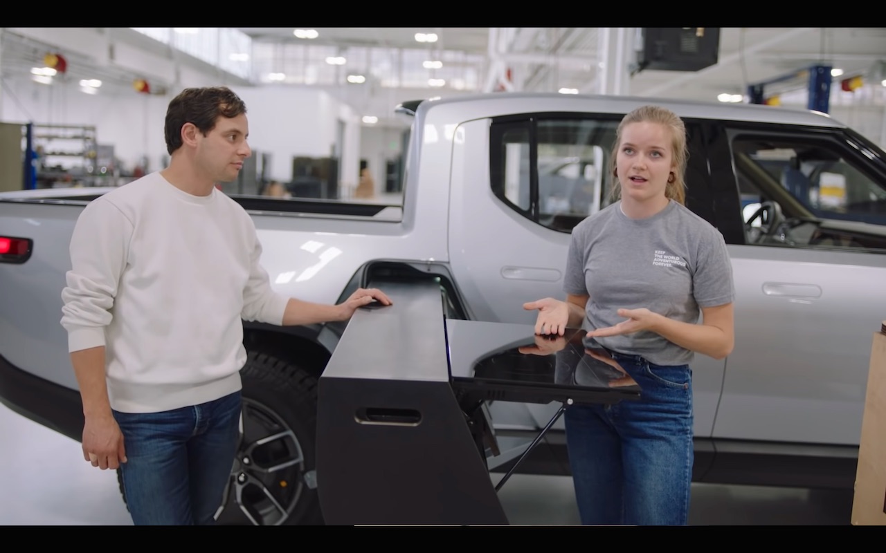 Rivian Electric Pickup Comes With Camp Kitchen Induction Stove
