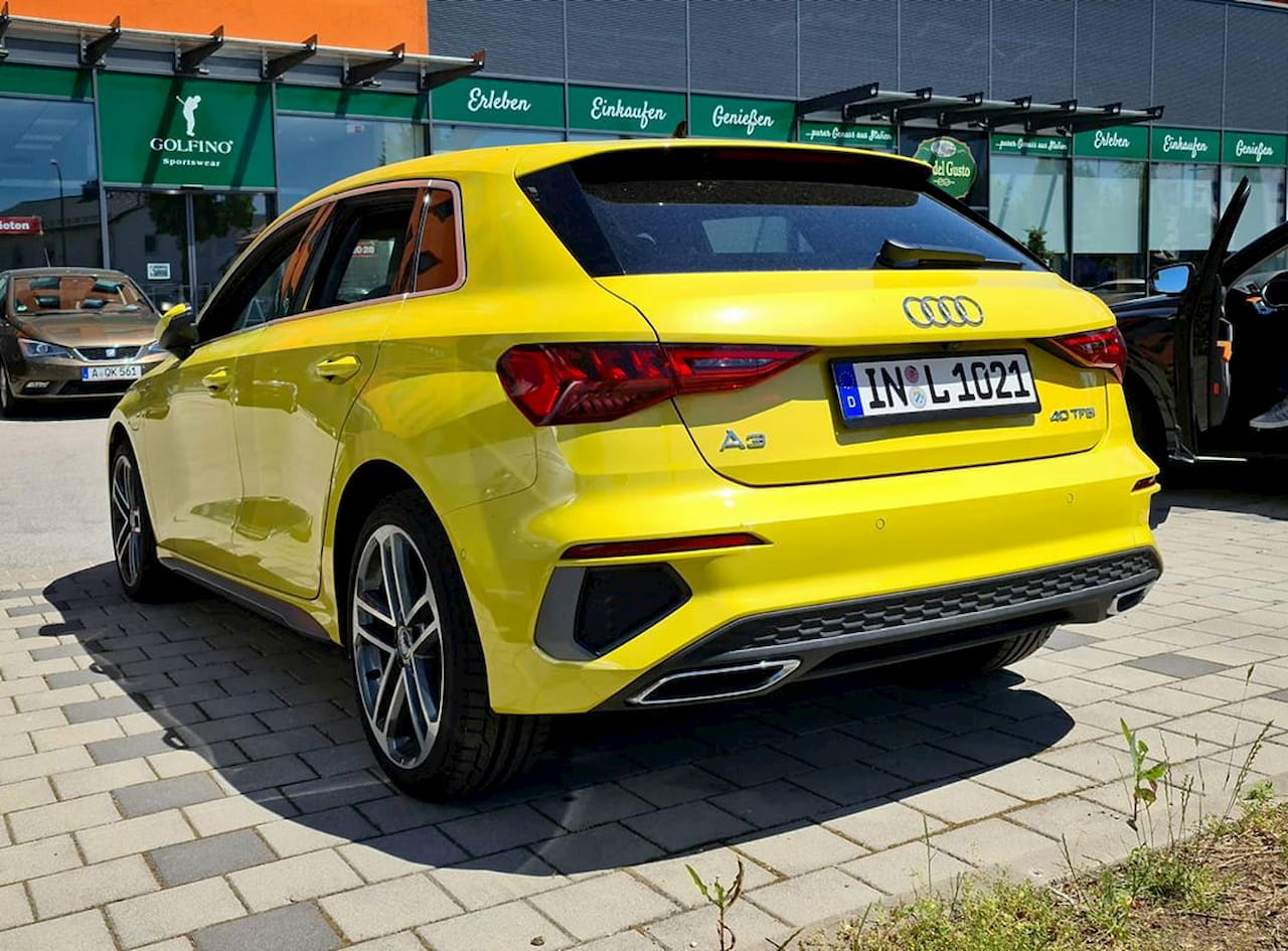 First live shots of the plug-in hybrid 2021 Audi A3